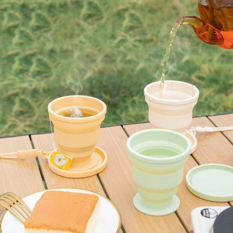 矽膠耐熱摺疊水杯