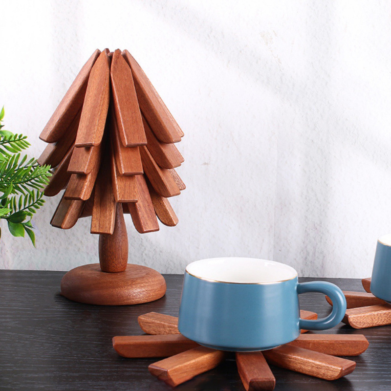 創意樹形隔熱杯墊