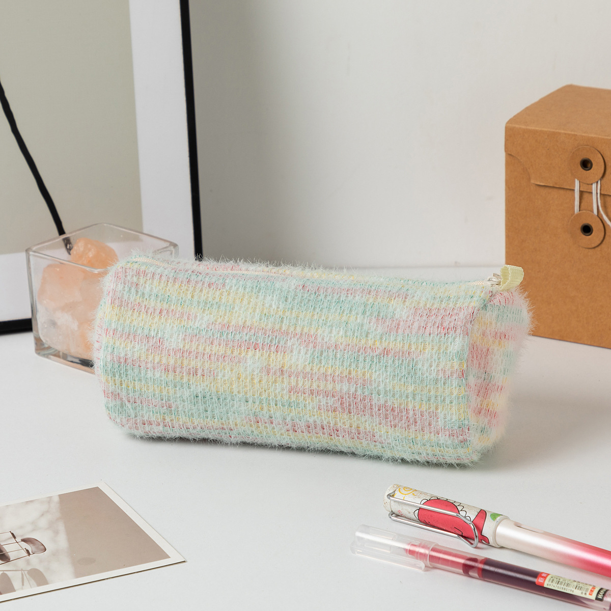 創意毛絨色彩筆袋