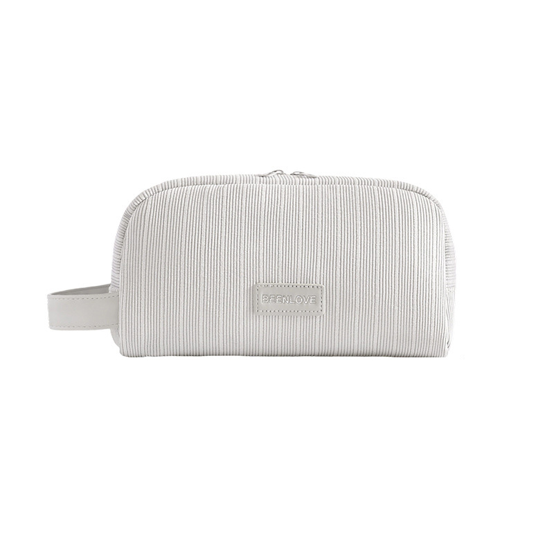 燈芯絨手提化妝包