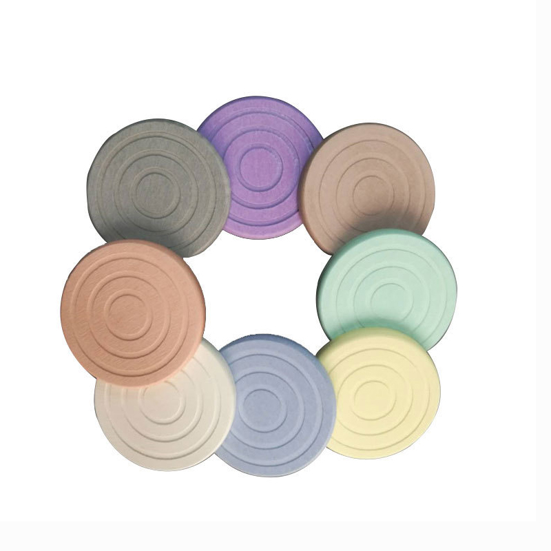 彩色圓紋硅藻土杯墊