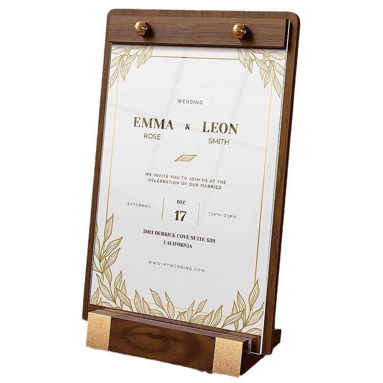 仿胡桃木立牌訂製