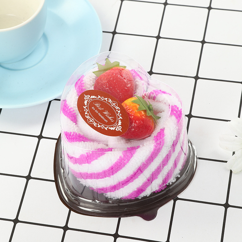 心形蛋糕毛巾禮品