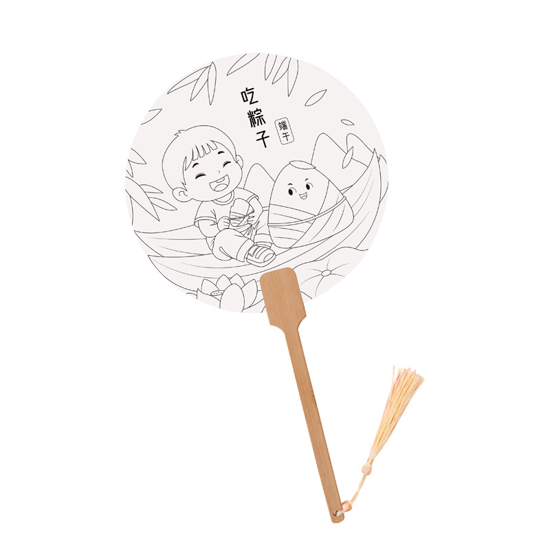 端午節伴手禮手工DIY團扇定制