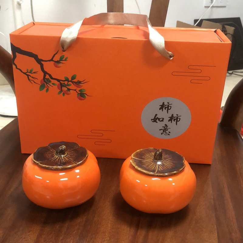 柿柿如意陶瓷茶具禮盒