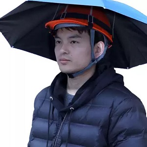 客製化免手持多功能安全帽傘