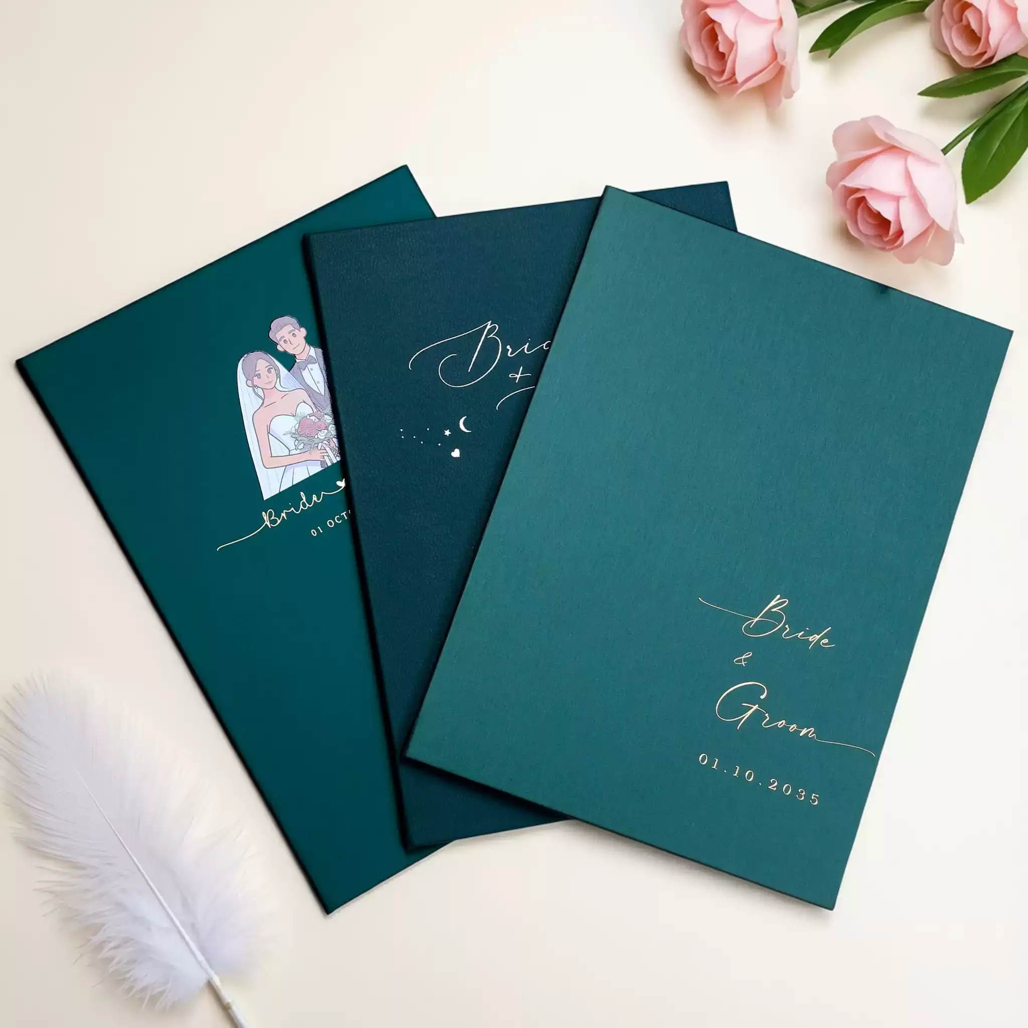 珠光PU皮革結婚證書套