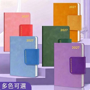時尚撞色搭扣日曆記事本
