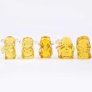 黃水晶福祿壽喜財擺件套裝