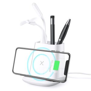 Wireless charging pen holder