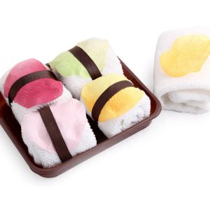 Sushi shaped towels