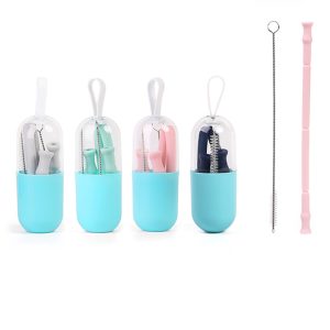 Fold the silicone drink tube
