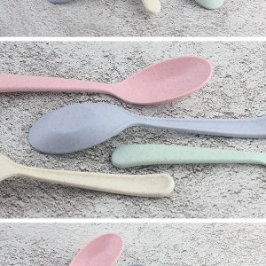 Eco-friendly wheat portable cutlery set