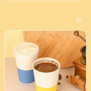 Wheat straw coffee cup