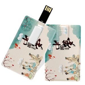 Card-style swivel USB