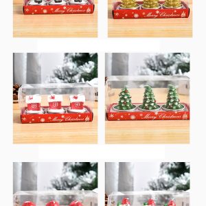 Christmas painted candles