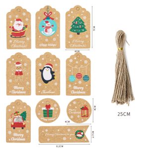 Christmas vellum decorated with hang tags
