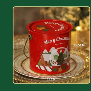 Round tinplate suitcase