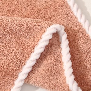 Christmas coral velvet towels