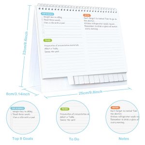 Business desk calendar with plan