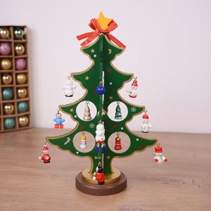 Christmas wooden tabletop christmas tree