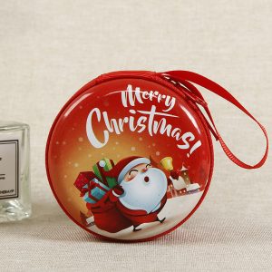 Christmas round cartoon coin purse