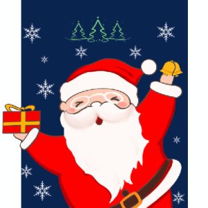Christmas non-woven fabric hanging flag