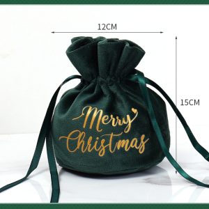 Christmas velvet tote bag