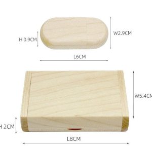 Wooden oval USB