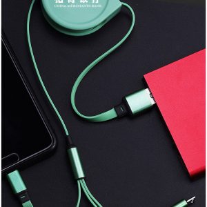 3-in-1 retractable data cable
