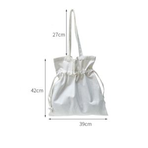 Simple drawstring drawstring canvas bag