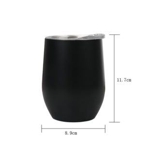 12oz small capacity metal egg-shaped cup