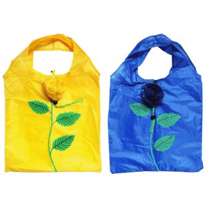 Rose-shaped folded eco-friendly bag
