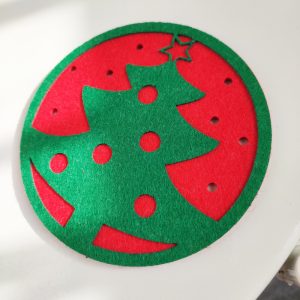Christmas shape non-woven coaster