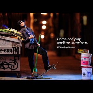 Graffiti painted bluetooth speaker