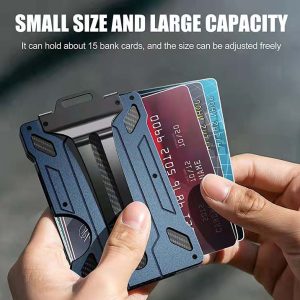 Aluminium money clip document card holder