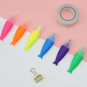 Fish shape multi-color marker highlighter