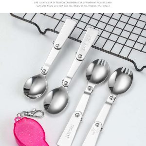 Foldable portable metal cutlery