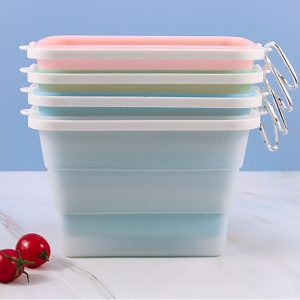 Silicone folding fresh-keeping lunch box