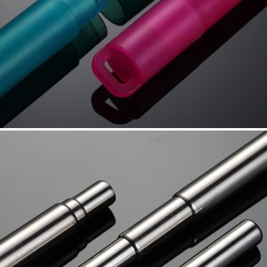 Portable metal retractable drink tubes