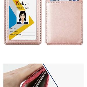 PU neck ID card holder