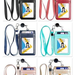 PU zipper ID card holder