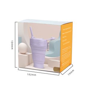 Carabiner folding silicone cup