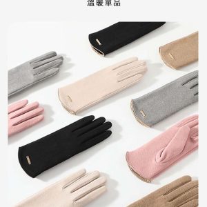 Warm gloves with fleece