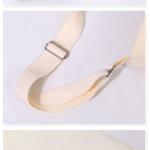 Wear a canvas bag over one shoulder
