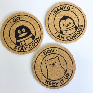 Eco-friendly wooden absorbent coasters