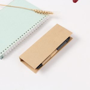 Eco-friendly kraft paper with pen and note book