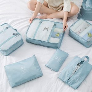 Travel waterproof finishing seven-piece storage bag
