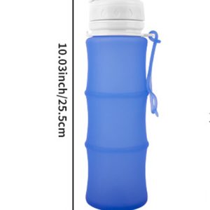 Sporty folding silicone water bottle