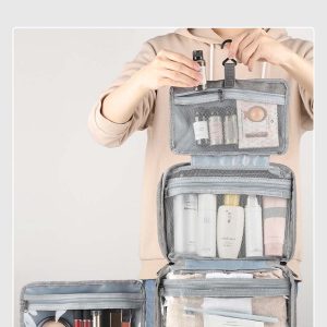 Four-fold travel amenity bag